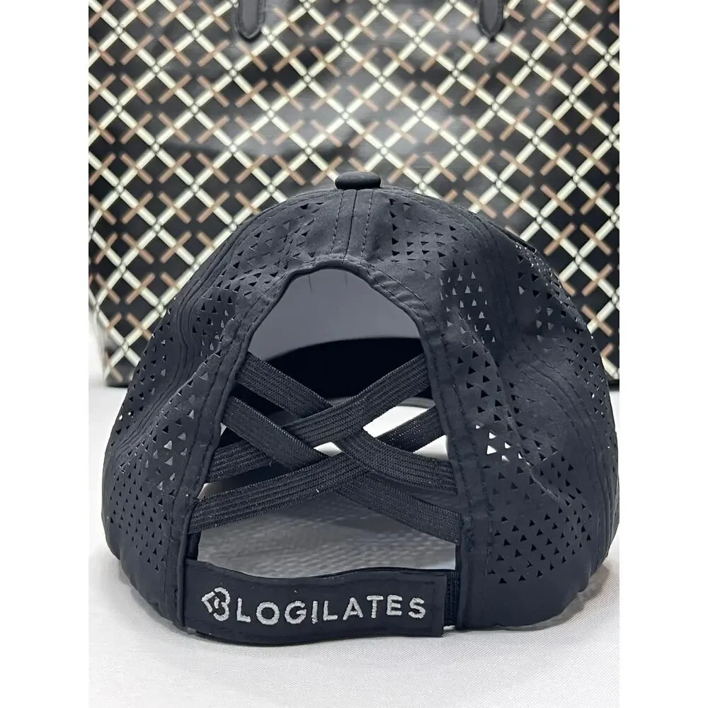 Blogilates Ponytail Hat Black Running Cap Quick Dry Moisture Wicking NWT Women